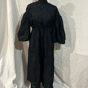 Kika Vargas X Target Floral Texture Scallop Back Midi Dress, size small, NWT